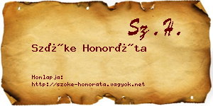 Szőke Honoráta névjegykártya